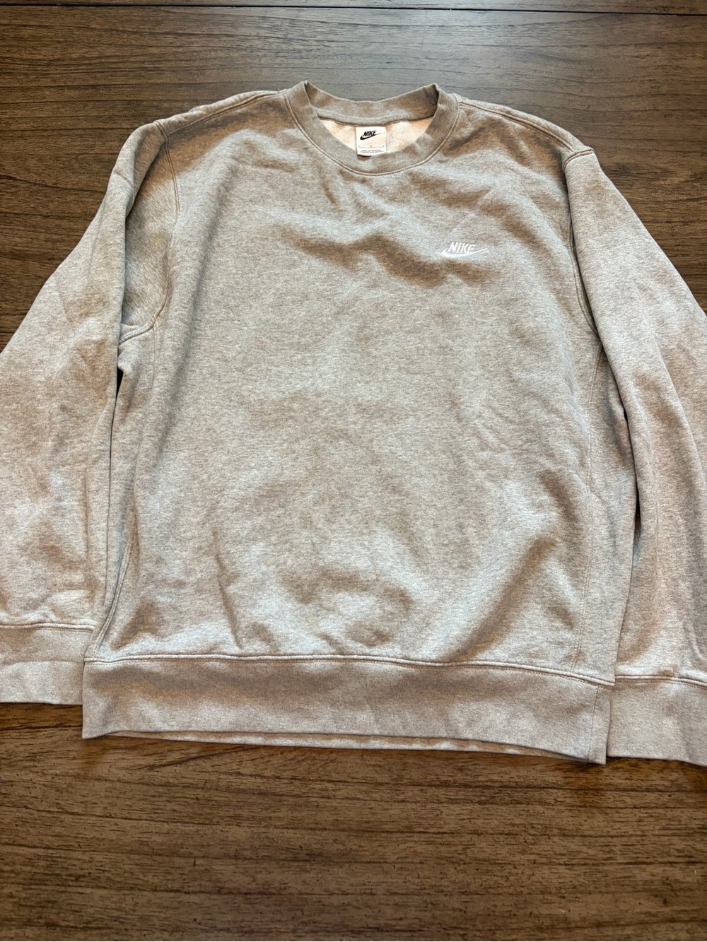 Nike Men's Grey Crewneck Sweatshirt